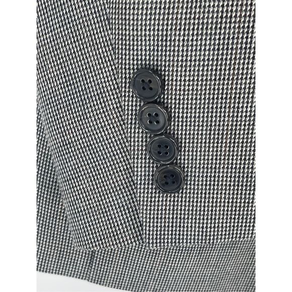 Lauren Ralph Lauren Blazer‎ Suit Jacket Men's 48 Black White Houndstooth - Picture 4 of 10